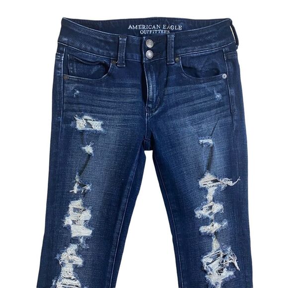 AEO Artist Crop Jeans Sz 4 - Picture 5 of 11